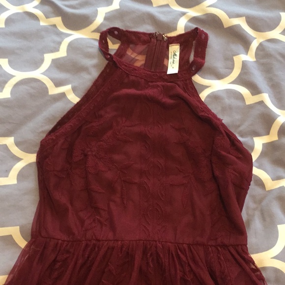 Deep Red Romper / Maxi Dress - Picture 4 of 6